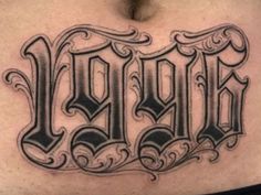 a woman's stomach with the word hope tattooed on her chest and an ornate font in