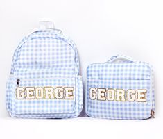 "Plaid Custom Backpacks, Back to school, Custom Name lunch bags, Custom Nylon Backpack with letters, Kid's gifts back to school, Backpacks 🌟About🌟 Welcome to our LeMonde shop where we offer a variety of kids customized Backpacks and Lunch Boxes! Our Backpacks and Lunch Boxes are perfect for your little ones to make a School day easy and bring it fun. Each of our Backpacks is made with high-quality materials and designed to fit comfortably and securely. We offer a range of customization options Affordable Themed Bags For Back To School, Cheap Playful Bags For Back To School, Cheap Themed Bags For Back To School, Cheap Backpack For Back To School Gift, Cheap Standard Backpack With Letter Print, Cheap Everyday Backpack With Letter Print, Cheap Personalized Bags For Back To School, Affordable Personalized Bags For Back To School, Cheap Letter Print Backpack For End Of School Year