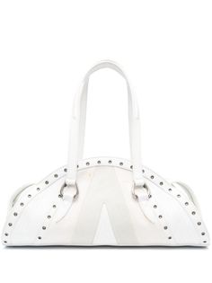 white calf leather panelled design slouch body eyelet detailing silver-tone hardware signature Greca-pattern print internal logo patch main compartment internal zip-fastening pocket top zip fastening two long top handles Please note that this is an AA-grade pre-owned product and, although it is of the highest quality, it may contain imperfections. Purchasing this item continues its narrative and reduces the environmental impact by avoiding the use of new resources needed to make the product from scratch, such as water, materials and electricity, and avoiding additional manufacturing impact. Learn more about what makes a product Conscious on our Conscious Criteria page White Shoulder Bag With Logo Hardware For Everyday Use, White Designer Shoulder Bag With Double Handle, White Shoulder Bag With Logo Hardware For Shopping, White Shoulder Bag With Palladium Hardware For Daily Use, Designer White Shoulder Bag With Double Handle, Chic White Shoulder Bag With Logo Hardware, Classic White Shoulder Bag With Logo Hardware, Designer White Leather Shoulder Bag, Daily Use White Shoulder Bag With Palladium Hardware