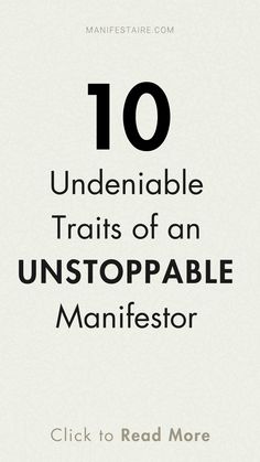 What does it take to be an unstoppable manifestor? 🌠 Learn the 10 traits that help you manifest anything you desire with ease and confidence. 💪  💫 From unwavering belief to positive energy, these key traits will help you stay focused and aligned with your desires. 🌱🧘‍♀️ Ready to level up your manifesting game? 🚀 #ManifestationTips #UnstoppableManifestor #ManifestYourDreams #LawOfAttraction #AbundanceMindset