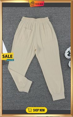 Apricot Causal Pockets Pants Loungewear Bottoms In Solid Beige Color, Beige Bottoms For Loungewear, Beige Harem Pants For Loungewear With Pockets, Beige Harem Pants For Loungewear, Beige Loungewear Bottoms, Khaki Loungewear Bottoms With Pockets, Khaki Bottoms With Pockets For Loungewear, Khaki Lounge Bottoms With Pockets, Beige Long Harem Pants With Pockets