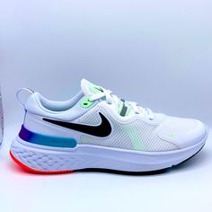 New Women’s Nike React Miler With Original Box. Nike White Sneakers For Running Errands, Nike White Running Shoes With Laces, White Nike Sneakers For Running Errands, Affordable Nike Moisture-wicking Tops, Nike Vista Lite, Nike Dynamic Running Shoes With Moisture-wicking, Nike Technical Moisture-wicking Tops, Nike Epic React Flyknit Women, Nike Moisture-wicking Dynamic Running Shoes