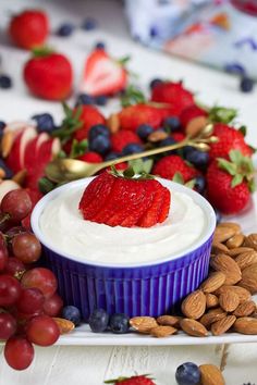 Marshmallow Cream Cheese Fruit Dip - The Suburban Soapbox Fruit Dip With Cream Cheese, Marshmallow Fluff Fruit Dip, Easy Fruit Dip, Dip With Cream Cheese, Cream Cheese Fruit Dip, Fruit Dips Recipes, Marshmallow Dip, Chocolate Dipped Fruit, Waffle Cake