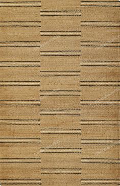 a brown rug with black stripes on it