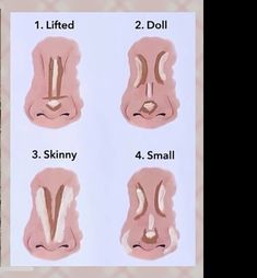 Doll Nose Contour, Makeup Charts, Nose Contouring, Easy Makeup Tutorial, Cool Makeup Looks, Doll Makeup