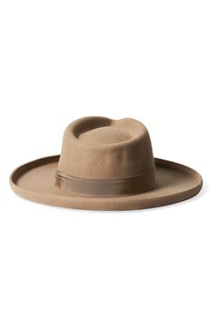 Pure wool felt elevates a charming fedora with exceptional appeal. Wool felt Spot clean Imported Fall Fur Felt Boater Hat With Flat Brim, Wool Wide Brim Boater Hat For Fall, Wide Brim Wool Boater Hat For Fall, Wide Brim Fur Felt Boater Hat For Fall, Fall Wide Brim Fur Felt Boater Hat, Chic Fur Felt Fedora For Fall, Chic Wool Fedora For Fall, Fur Felt Brimmed Boater Hat For Fall, Wool Flat Brim Fedora For Spring