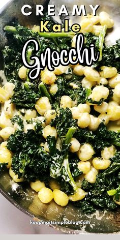 This creamy kale gnocchi is a flavor packed meal with the most delicious parmesan cream sauce. The gnocchi is pan fried then tossed with the crispy kale and parmesan cream sauce. This is a delicious easy Italian dinner that is perfect for any season.