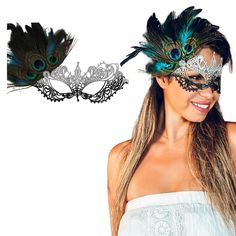 PRICES MAY VARY. Elegant Design: These masquerade masks are a must-have accessory for any formal event or party, adding a touch of sophistication and mystery to your outfit. The intricate lace pattern and beautiful colors make them a show-stopping accessory that is sure to turn heads and make you feel like a true queen Comfortable Fit: We know that comfort is just as important as style, which is why these masks are made from lightweight and breathable materials that feel great against your skin. Peacock Masquerade Mask, Lace Masquerade Masks, Luxury Mask, Feather Mask, Masquerade Masks, Masks Masquerade, Masquerade Party, Masquerade Mask, Peacock Feather