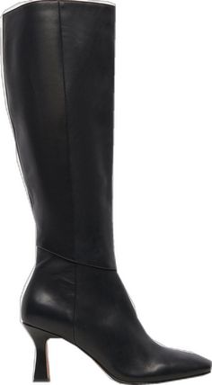 Leather Boots Black, Wide Calf Boots, Black Knees, Wide Calf, Wide Boots, Calf Boots, Fall Looks, Black Leather Boots, Boots Black