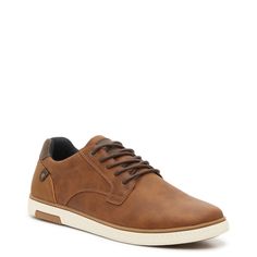 These men's Crown Vintage Edsul cognac sneakers are versatile enough to pair with every outfit in your wardrobe. Made using synthetic upper, these lace-up shoes have a round toe and features mesh fabric lining, padded collar and tongue for added comfort, removable cushioned insole, supportive molded midsole and grippy synthetic treaded outsole. pairs well with denim jeans, cargo pants, and chinos. | Crown Vintage Men's Edsul Casual Sneaker in Cognac Size 8 Medium Casual Brown Lace-up Shoes With Ortholite Insole, Sporty Brown Lace-up Shoes With Textured Sole, Casual Brown Lace-up Shoes With Cushioned Footbed, Brown Sneakers With Ortholite Insole For Streetwear, Mens Casual Dress Shoes, Martin Shoes, Dad Style, Crown Vintage, Jeans Shoes