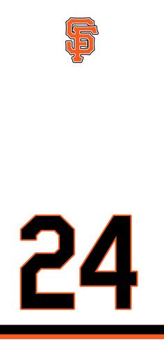 an orange and black football jersey with the number 24 on it's left side