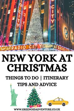 the new york at christmas things to do / itinerary tips and advice poster