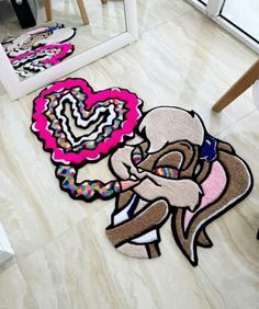 #like4like #like #follow #followforfollowback #repost #viral #rug #rugs #lolaandbugs #bunny #smoke #weedstagram #lolabunny #trippy #rugdesign Trippy Rug, Rug Business, Bunny Rug, Apartment Finds, Tufting Diy, Girl Apartment Decor, Pink Canvas Art, Lola Bunny