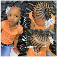 Girls Braided Hairstyles Kids, Kids Cornrow Hairstyles, Kids Style Hair, Hairstyles Girl, Hairstyles For Prom