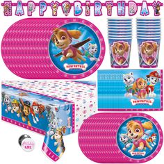 PRICES MAY VARY. Join Skye and Everest in throwing your child a fun birthday party they will always remember! The Sky & Everest Paw Patrol Birthday Party Supplies kit contains everything you need for easy, fast setup and takedown. This party pack includes more than just disposable dinnerware--it also has festive decorations perfect for tying the room together, and a Birthday Girl button for the guest of honor. Total Pieces -- This set includes enough Paw Patrol themed supplies to host a party of Girl Paw Patrol Party, Skye Paw Patrol Party, Skye And Everest, Paw Patrol Party Supplies, Paw Patrol Cupcakes, Paw Party, Paw Patrol Girl, Skye Paw, Paw Patrol Cake