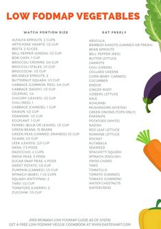 Eat the rainbow! You'll love this guide to 60+ low FODMAP vegetables you can safely enjoy on on a low FODMAP diet. I'm also sharing a printable list of low FODMAP vegetables, and a FREE recipe book filled with 30 delicious recipes featuring low FODMAP veggies. Enjoy! #fodmap #vegetables #freeprintable #ibsdiet #lowfodmap #cookbook Fodmap Diet For Beginners Recipes, Fodmap Veggies, Fodmap Diet Food Lists, Fodmap Food List, Low Fodmap Vegetables, Recipe Vegetables, Fodmap Meal Plan, Low Fodmap Diet Recipes, Ibs Diet