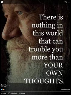 an old man with long white hair and a beard is shown in the middle of a quote