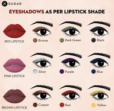 Lipstick Eyeshadow Combos, Eye Shadow For Red Lipstick, Face Makeup Guide, Simple Eyeshadow Tutorial, Mekap Mata, Beginners Eye Makeup, Simple Makeup Tips, Eye Makeup Techniques, Makeup For Black Skin