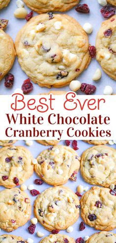 the best ever white chocolate cranberry cookies are made with only 3 ingredients and ready to be eaten