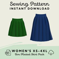 the sewing pattern is available for women's skirts