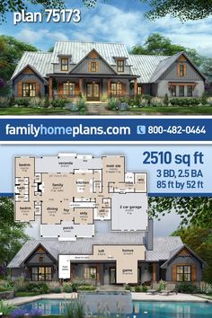 two story house plans with large windows and lots of space