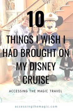 the disney cruise with text overlay that reads 10 things i wish i had brought on my disney cruise