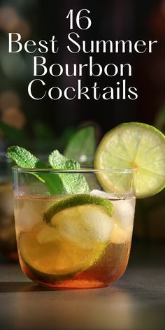 Best Summer Bourbon Cocktails Burbon Drinks, Summer Bourbon Cocktails, Corn Whiskey, Amazing Drinks, Sweet Bourbon, Bourbon Recipes, Whiskey Recipes