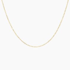 Devon 16 in. Paperclip Chain Necklace (Extra Small) - 14K Yellow Gold. Perfect on its own or paired with other necklaces in a chic stack, this trendy extra small paperclip chain is a fabulous and stylish statement piece. Minimalist 14k Gold Paperclip Chain Necklace, Minimalist Gold Paperclip Chain Necklace, Minimalist Yellow Gold Paperclip Chain Necklace, Dainty Yellow Gold Chain Necklace With Rectangular Links, Classic Link Chain Necklace With Paperclip Design, Classic Link Chain Necklace With Paperclip Detail, Classic Link Chain Necklace With Paperclip Chain, Minimalist Yellow Gold Necklace With Paperclip Chain, Classic Paperclip Chain Link Necklace