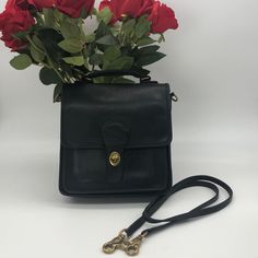 Vintage Coach Station Bag #5130 In Black Leather Made In The Us & Estimated To Be From The Late 80's- Early 90's No Hangtag Condition- Some Normal Wear Throughout, Please See Photos. Please See Photos For Approximate Measurements. Thank You For Shopping With Us! Coach Crossbody Purse, Vintage Coach Bags, Bags Vintage, Coach Crossbody, Top Handle Handbags, Coach Crossbody Bag, Leather Bucket Bag, Day Bag, Vintage Coach