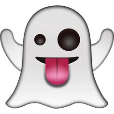 a ghost with its tongue sticking out