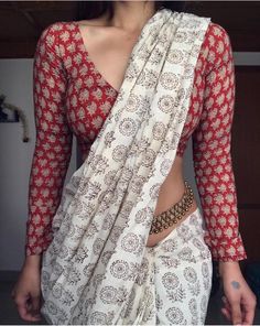 Soft Linan Cotton Saree in Digital Print All Over the Saree - Etsy Oman Saree Jackets, Cotton Blouse Design, Sari Design, Cotton Saree Designs