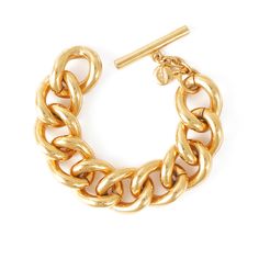 gold plated ben-amun bracelet with toggle closure and large links Long Bracelet, Vermeil Jewelry, The Ship, Classic Gold, Gold Collection, Jewelry Cleaner, Jewelry Plate, Everyday Style, Easy Wear