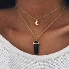 This Pin was discovered by Hipster Doofus Boutique. Discover (and save!) your own Pins on Pinterest. Casual Vampire, Harajuku Necklace, Arte Viking, Vampire Jewelry, Moon Choker Necklace, Quartz Choker, Witch Necklace, Layered Choker Necklace, Goddess Necklace