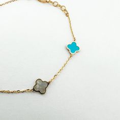 Multi Color Inlay Clover Bracelet handcrafted in Italy 14K Yellow Gold Clover 7mm 7" Long Thank you for visiting our shop!Visit our website DmKJewelry.comAlso Follow us on Instagram https://www.instagram.com/dmkjewelryny/ Lucky Clover Bracelet, Clover Bracelet, Blue Clover Bracelet, 4 Clover Bracelet, Green Clover Bracelet, Multi Color, Yellow Gold, Turquoise, Yellow