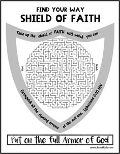 a shield with the words, i'm on the full armor of god in it