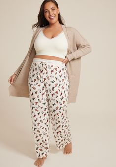 Plus Size Holiday Pets Hacci Wide Leg Pajama Pants - Materials & Care:imported - 95.5% polyester 4.5% spandex - machine wash New Jeans Top, Wide Leg Pajama Pants, Plus Size Holiday, Maurices Plus Size, Maternity Pajamas, Skirt Crop, Sleep And Loungewear, Pet Holiday, Maternity Shops