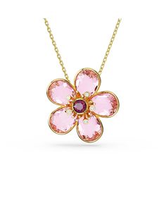 in stock Pink Necklaces, Pink Flower Necklace, Bright Necklace, Girly Bracelets, Expensive Jewelry Luxury, Collar Chain, Chain For Women, Pink Accessories, Copper Style