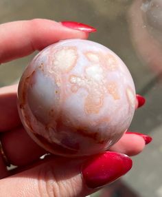 About This Piece: Breath taking carnelian flower agate sphere with purply pink and red tones!  Approximate Measurements: 48mm Carnelian Agate, Carnelian And Rose Quartz, Peach Crystals, Luxury Elegant Carnelian Gemstones, Rose Quartz Sphere, Stone Wallpaper, Peaches N Cream, Crystal Sphere