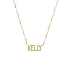 Mini Mini Nameplate Necklace (custom) | Kelly Bello Design® Mini Letters, Disk Necklace, Diamond Drop Necklace, Pearl Letters, Name Initials, Nameplate Necklace, Diamond Solitaire Necklace, Natural Diamond Ring, Small Letters