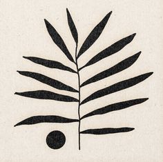 a black and white drawing of a leaf