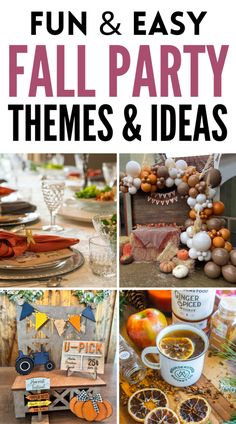 an image of fall party themes and ideas