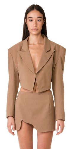 Fashion Week Outfit Ideas, Fashion Week Outfit, Brown Suits, Brown Skirts, Casual Jackets, Cropped Jacket, Fashion Help, Crop Jacket, Casual Jacket