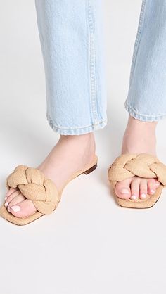 Loeffler Randall Joanna Braided Band Flat Sandals | SHOPBOP Casual Natural Sandals With Intrecciato Weave, Chic Woven Round Toe Sandals, Chic Woven Sandals With Round Toe, Chic Braided Round Toe Sandals, Chic Braided Sandals With Round Toe, Beach Sandals With Intrecciato Weave In Natural Color, Beach Sandals With Intrecciato Weave And Straw Material, Beach Sandals With Intrecciato Weave In Straw, Straw Sandals With Intrecciato Weave For Beach