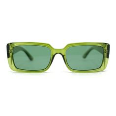 You cant go wrong with these shades. They are a perfectly minimal iconic mod design, with traditional subdued color options. They are perfect for any casual outings. They are 100% UV400 polycarbonate lenses which will protect your vision from the harmful ray from the sun. Plastic base frame with metal hinges. (c241) Size: 5 3/4" (147mm) x 1 3/4" (45mm).  Color: Green.  Gender: female.  Age Group: adult. Mod Design, Fashion Minimal, Glasses Fashion Women, Spectacles Frames, Oval Eyeglasses, Plastic Sunglasses, Clear Glasses, Green Lenses, Metal Hinges