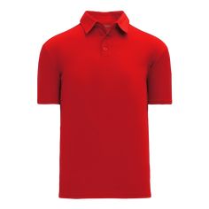 a red polo shirt on a white background