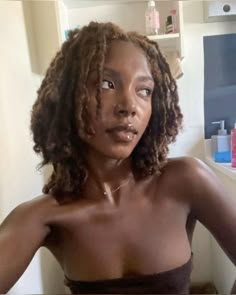 Short Locs Hairstyles, Dark Skin Women, Hair Reference, Loc Styles, Baddie Hairstyles, Black Girls Hairstyles, Locs, Hair Looks