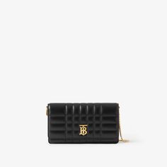 Lola Clutch in Black - Women, Leather | Burberry® Official Luxury Black Quilted Wallet On Chain, Designer Quilted Leather Wallet On Chain, Luxury Quilted Leather Wallet On Chain, Luxury Quilted Rectangular Wallet On Chain, Burberry Monogram, Personalized Scarves, Thomas Burberry, Holdall Bag, Luxury Crossbody