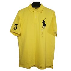 New, With Tags, Polo Ralph Lauren Classic Fit Mesh Polo Shirt. Made In Vietnam, 100% Cotton. Men's S Chest 20" Length 28.5" Yellow Collared Polo Shirt For Summer, Fitted Yellow Polo Shirt For Summer, Summer Yellow Polo Shirt With Polo Collar, Yellow Polo Shirt With Collar For Summer, Yellow Summer Polo Shirt, Yellow Polo Shirt For Spring, Yellow Short Sleeve Polo Shirt For Spring, Yellow Spring Polo Shirt, Spring Yellow Polo Shirt