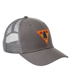 Our best-ever trucker hat, made for a comfortable fit and designed featuring L. L. Bean original artwork you won't find anywhere else. 100% polyester breathable mesh for ventilation. 100% cotton brim. Spot clean. Interior sweatband keeps moisture out of eyes. Adjustable snap back for a customized fit. Classic trucker style. Imported. | Adults' L.L.Bean Trucker Hat, Synthetic Cotton Trucker Hat With Flat Bill, Breathable Cotton Trucker Hat For Outdoor, Gray Curved Bill Dad Hat For Outdoor, Gray Trucker Hat One Size Fits Most, Breathable Cotton Trucker Hat, Casual Hat With Breathable Mesh And Curved Bill, Cotton Trucker Baseball Cap For Outdoor Activities, Cotton Trucker Hat With Curved Brim For Outdoor, Cotton Trucker Dad Hat For Outdoor