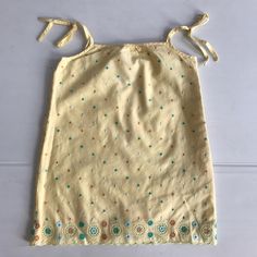 Yellow With Embroidered Flowers Accross Bottom & Dotted Throughout. Ties At Both Shoulders & Zip Closure. Fully Lined This Dress Was Never Worn Crochet Halter Tops, Polo Dress, Green Velvet, Polka Dot Dress, Dress With Bow, Spring Dresses, Embroidered Dress, Embroidered Flowers, Kids' Dresses